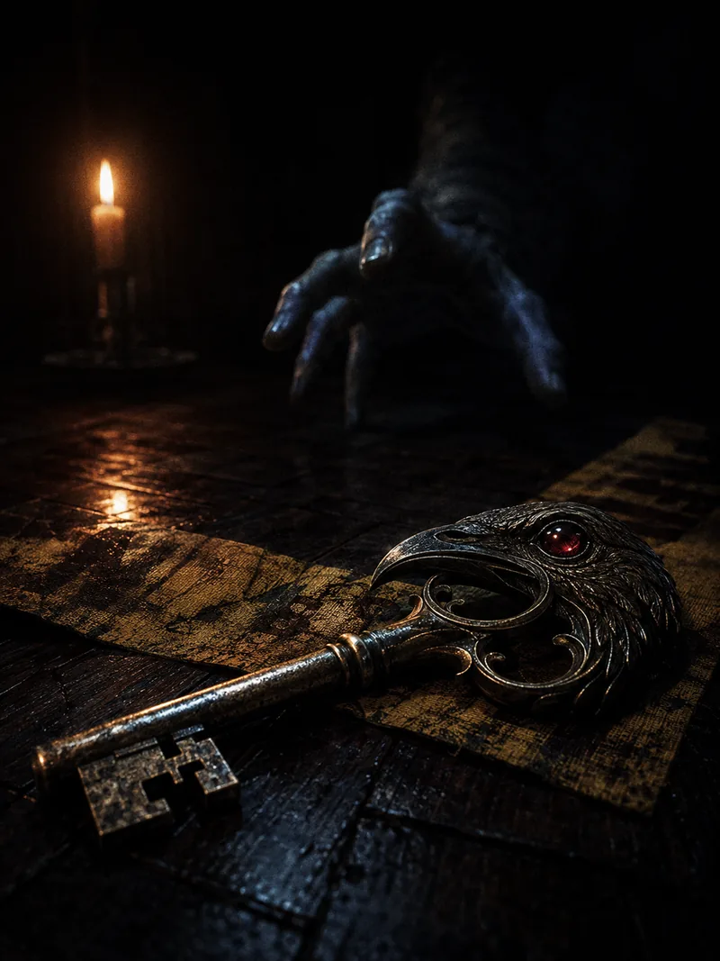 HOLLOWHUSH — the key and the raven